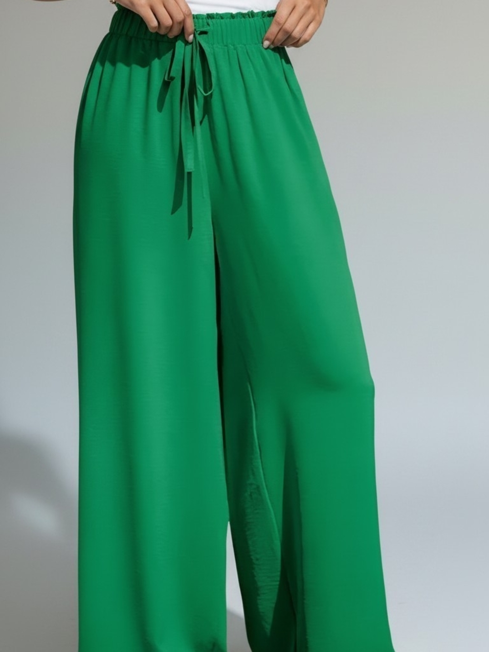 Cupshe Green Wide Leg Drawstring Pants Sizes M & L Available